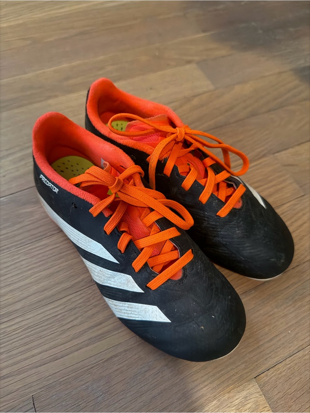 adidas Kids Black & Orange Predator Soccer Shoes